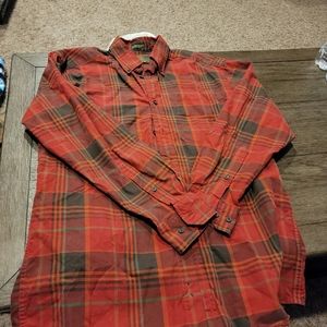 Orvis Signature Collection - Plaid Long Sleeve Button Shirt Red Green - Mens M